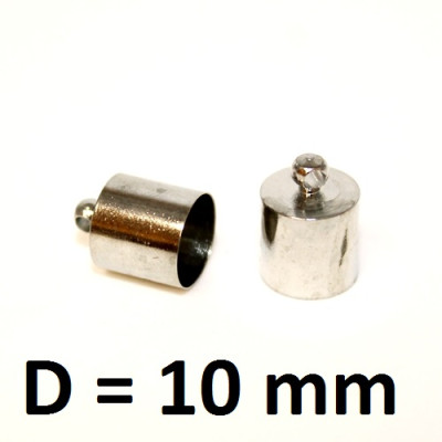 Концевики D=10 Серебро оптом