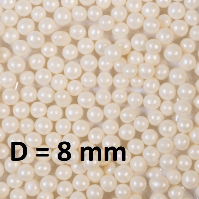 Шарики жемчужные D=8 мм, 1гр (4 шт) Кремовые оптом