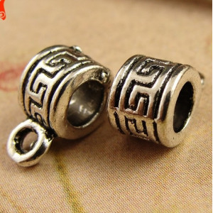 Бейлы 10х6х5 (внутр 4мм), 20штук Серебро #3924