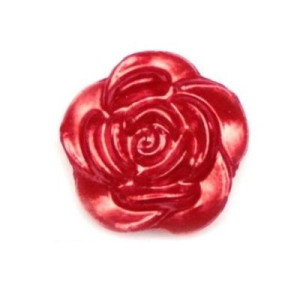Кабошон Роза красная 12 мм 1 шт #4736