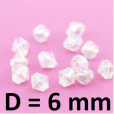 Бусины АВ Ромб D=6, 1 гр (16 шт) #4248