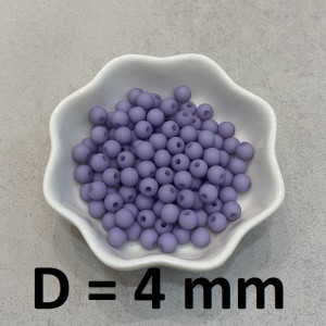 Бусины Матовые D=4, 1 гр (32шт) Фиолетовые #1694