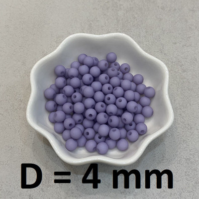 Бусины Матовые D=4, 1 гр (32шт) Фиолетовые оптом