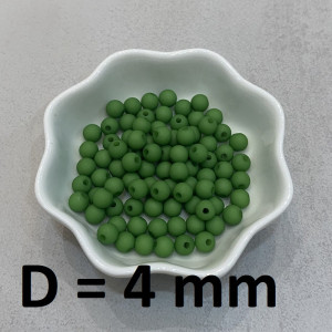 Бусины Матовые D=4, 1 гр (32шт) Зелёные  #1721