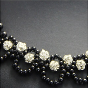 Ажурное ожерелье #5956 Черное
