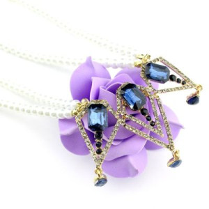 Дизайнерское ожерелье с камнями #5733
