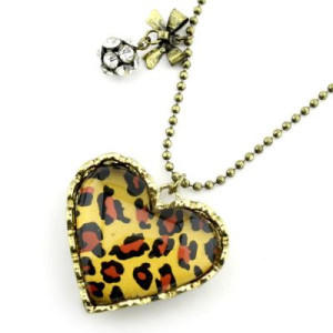 Кулон Леопардовое Сердце #7774